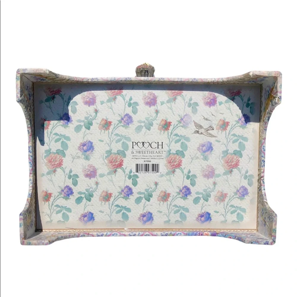 Pooch & Sweetheart Victorian Peacock Mirrored Jewelry Dresser Organizer  (97599)
